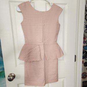 Zara Pastel Pink Peplum Dress